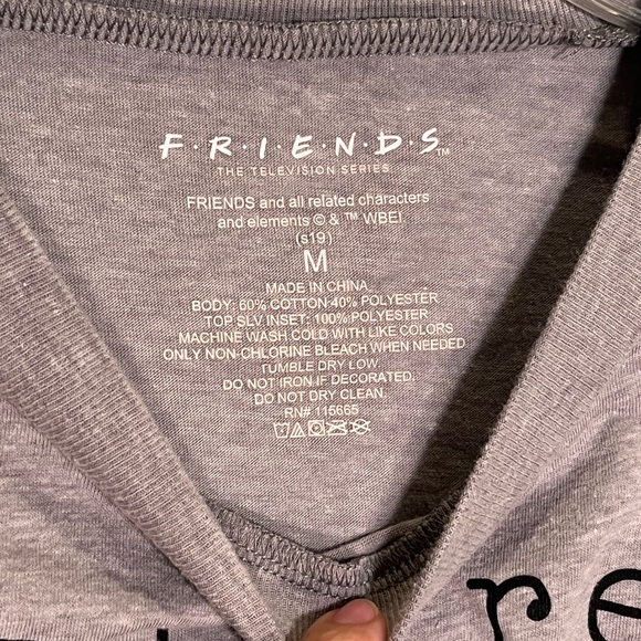 FRIENDS You Are My Lobster Quote  Long Sleeve Graphic Cropped Tee Size M - Picture 7 of 8